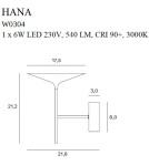 LED wall lamps - Maxlight Wall lamp Hana Gold W0304 - product 4