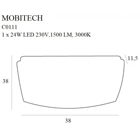 Maxlight Mobitech Square II LED 24W 3000K Plafon Biały C0111