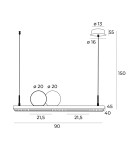 Designer pendant lamps - Maxlight Momo P0487 Pendant Lamp. - product 8