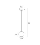 Single pendant lamps - Maxlight Nobile I Pendant Lamp P0478 - product 3