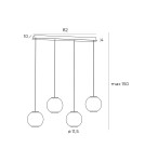 4 point pendant lamps - Maxlight Nobile IV Pendant Lamp P0480 - product 3