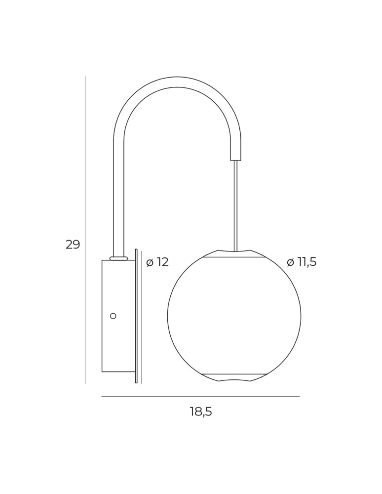 LED wall lamps - Maxlight Nobile wall lamp W0314 - product kolory-swiatla.pl 4