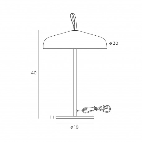 Maxlight Nord LED 20W 3000K Lampa Stołowa Czarna T0049