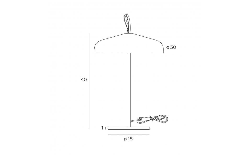 Maxlight Nord LED 20W 3000K Lampa Stołowa Czarna T0049