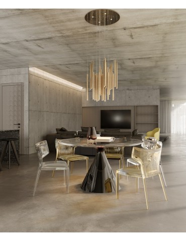 Maxlight Lampa Wisząca Organic 33X1 Złoto Szczotkowane P0476D - produkt 2