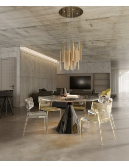 Maxlight Lampa Wisząca Organic 33X1 Złoto Szczotkowane P0476D - produkt 2