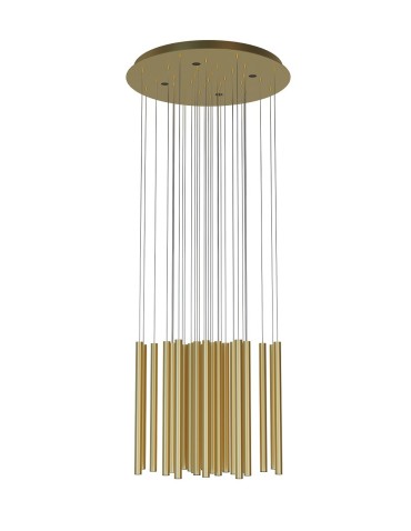Maxlight Organic 33X1 Brushed Gold P0476D Pendant Lamp.