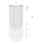 Modern pendant lamps - Maxlight Organic 33X1 Brushed Gold P0476D Pendant Lamp. - product 3