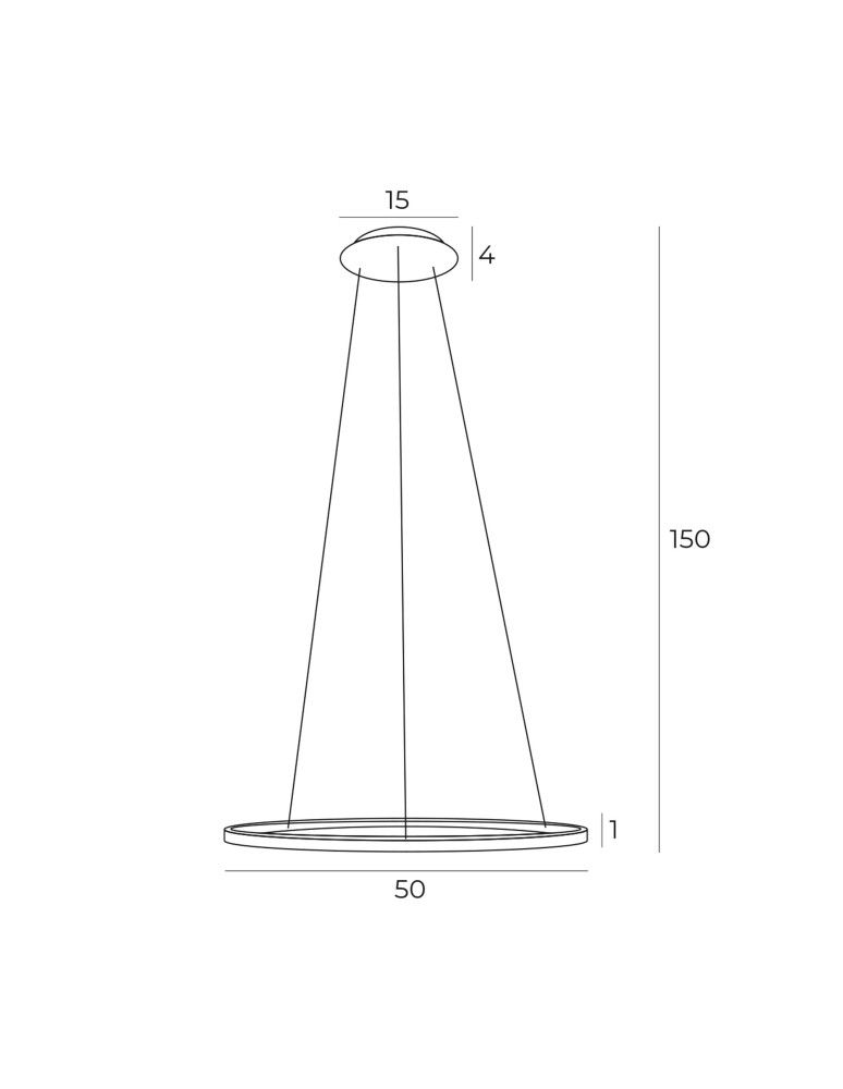 Pendant lamps circles - Maxlight Queen Pendant Lamp Ø 50 cm Brushed Gold P0493 - product kolory-swiatla.pl 3