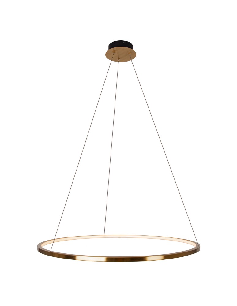 Pendant lamps circles - Maxlight Queen Pendant Lamp Ø 70 cm Brushed Gold P0494 - product kolory-swiatla.pl 2