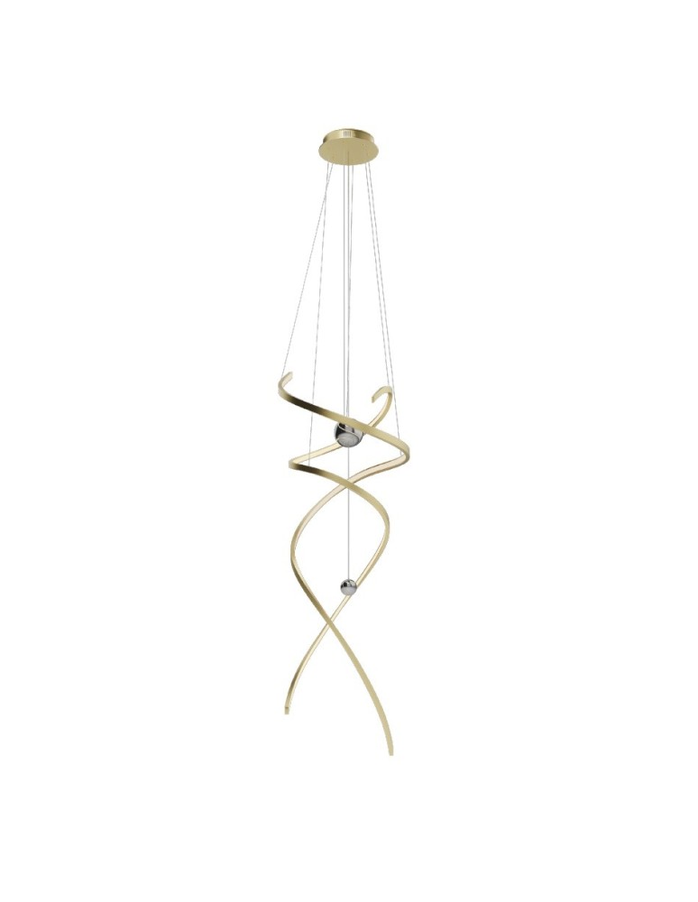 Gold pendant lamps - Maxlight Ritz Pendant Lamp Brushed Gold P0483D - product kolory-swiatla.pl 1