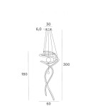 Gold pendant lamps - Maxlight Ritz Pendant Lamp Brushed Gold P0483D - product 3