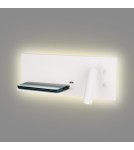 Reading wall lamps - Maxlight Superior wall lamp with USB socket and Induction charger White W0291L - product 5