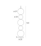 Designer floor lamps - Maxlight Tama LED 25W 3000K Floor Lamp Black F0058. - product 4