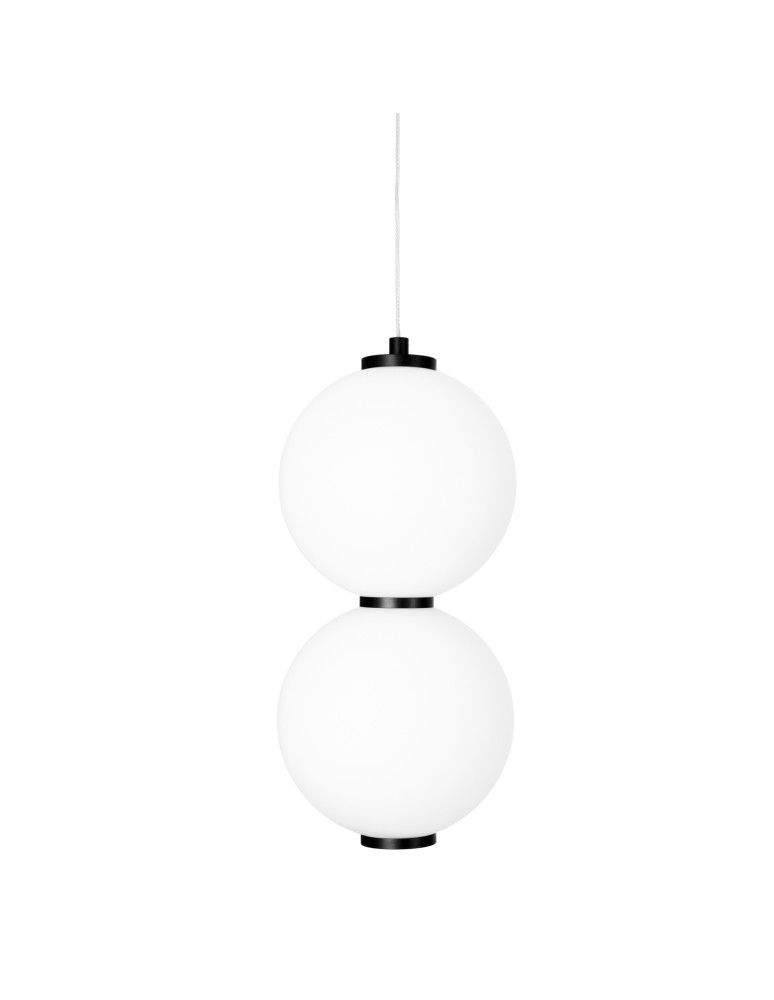 Designer pendant lamps - Maxlight Tama LED 16W 3000K Double Pendant Lamp Black P0469. - product kolory-swiatla.pl 4