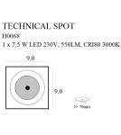Kategorie produktów - Maxlight Oprawa Wpustowa Technical Spot 7,5W H0064 - produkt 2