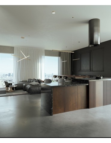 Maxlight Pendant Lamp Trio 1 Brushed Gold P0475D - product 2