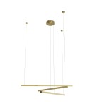 Gold pendant lamps - Maxlight Pendant Lamp Trio 3 Brushed Gold P0474D - product 1