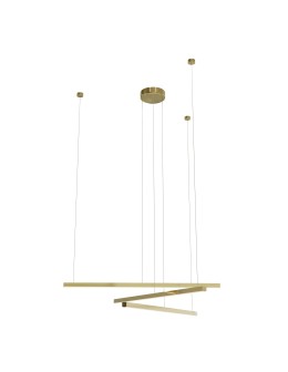Maxlight Lampa Wisząca Trio 3 Złoto Szczotkowane P0474D