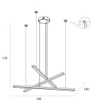 Gold pendant lamps - Maxlight Pendant Lamp Trio 3 Brushed Gold P0474D - product 4