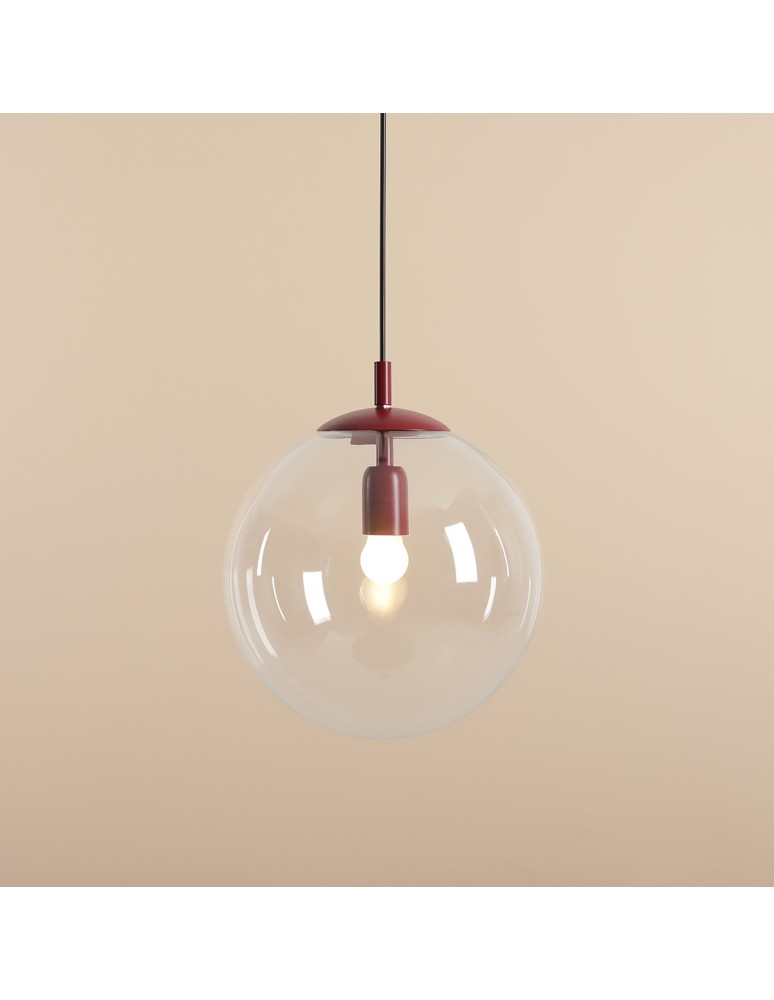 Red pendant lamps - Aldex Globe Red Wine Pendant Lamp 1 x max 15W LED (562G15) - product kolory-swiatla.pl 2