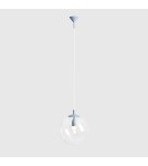 Blue pendant lamps - Aldex Globe Dusty Blue Pendant Lamp 1 x max 15W LED (562G16) - product 5