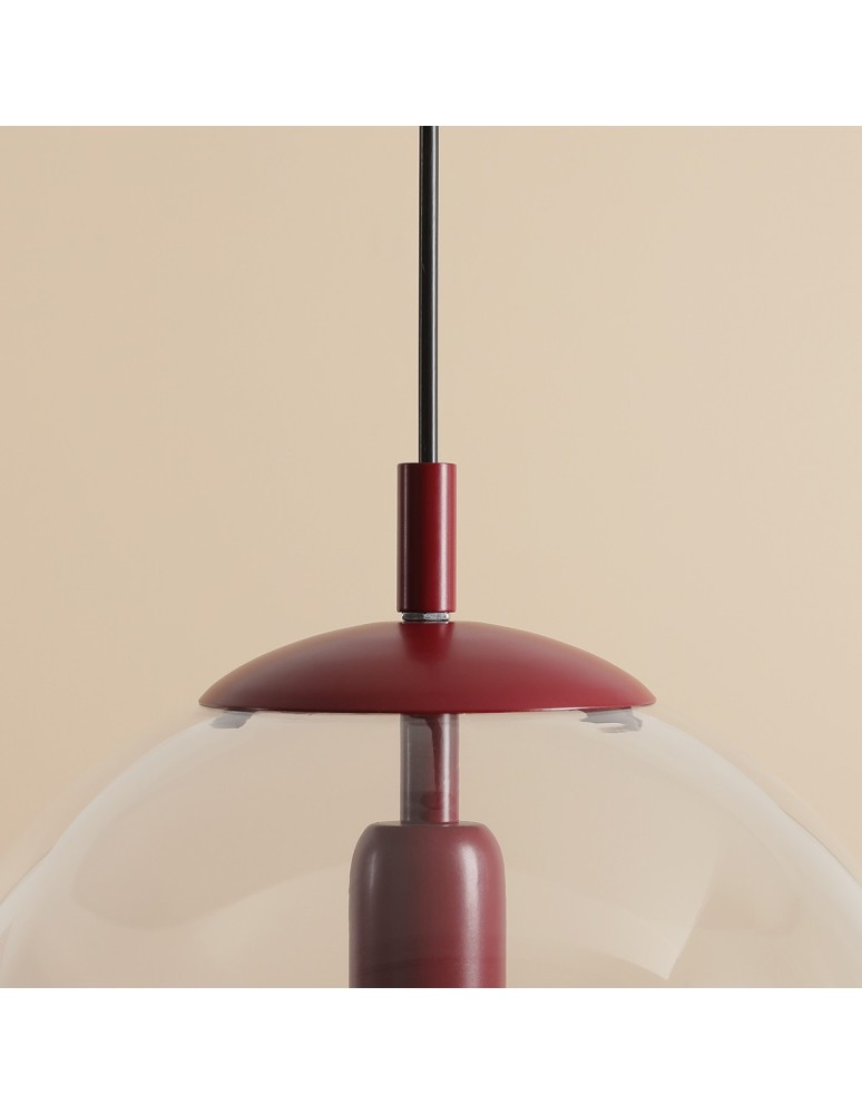 Red pendant lamps - Aldex Globe Red Wine Pendant Lamp 1 x max 15W LED (562G15) - product kolory-swiatla.pl 3