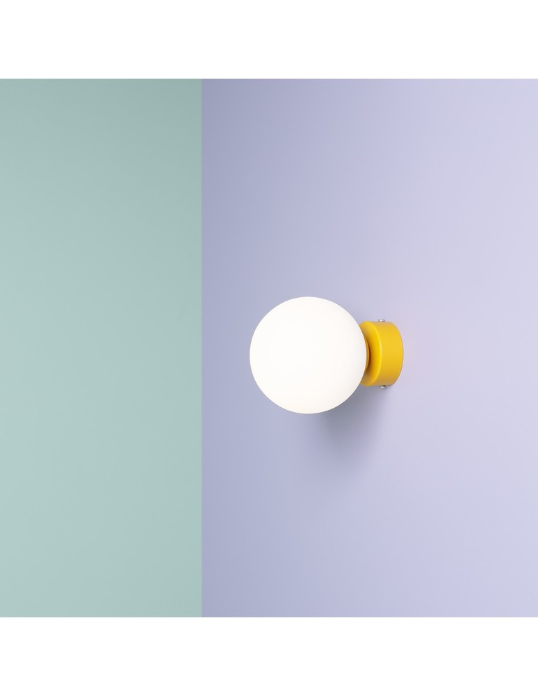 Wall lamps spheres - Aldex Wall lamp Ball Mustard S 1 x max 10W LED (1076C14_S ) - product kolory-swiatla.pl 3