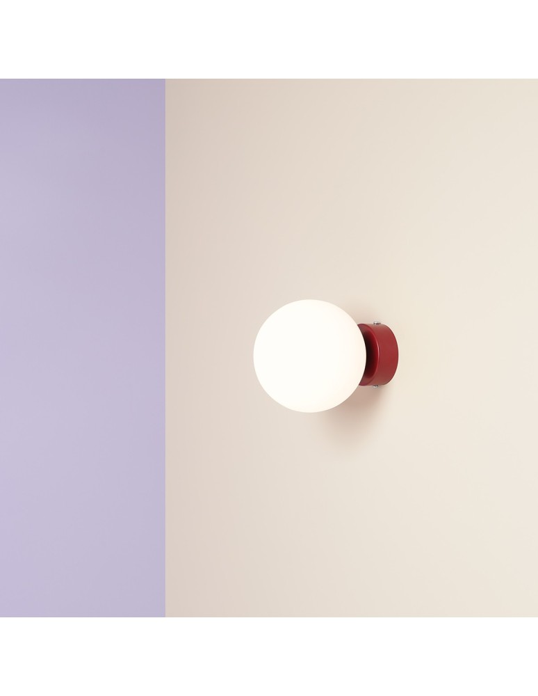 Wall lamps spheres - Aldex Wall lamp Ball Red Wine S 1 x max 10W LED (1076C15_S ) - product kolory-swiatla.pl 3