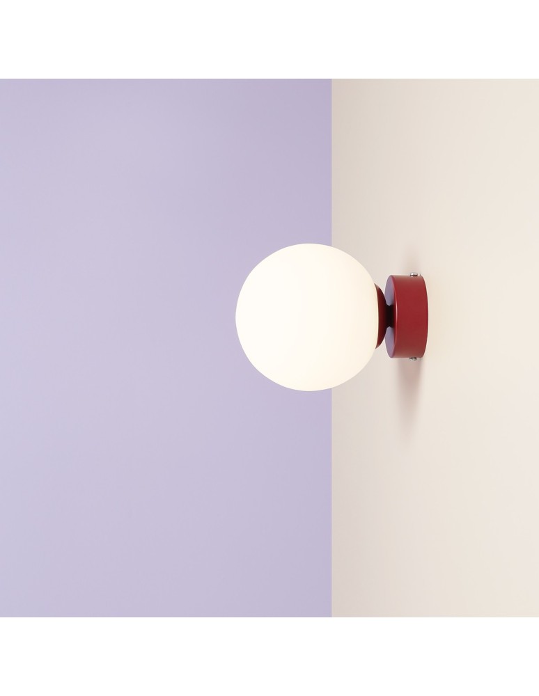 Wall lamps spheres - Aldex Wall lamp Ball Red Wine S 1 x max 10W LED (1076C15_S ) - product kolory-swiatla.pl 4