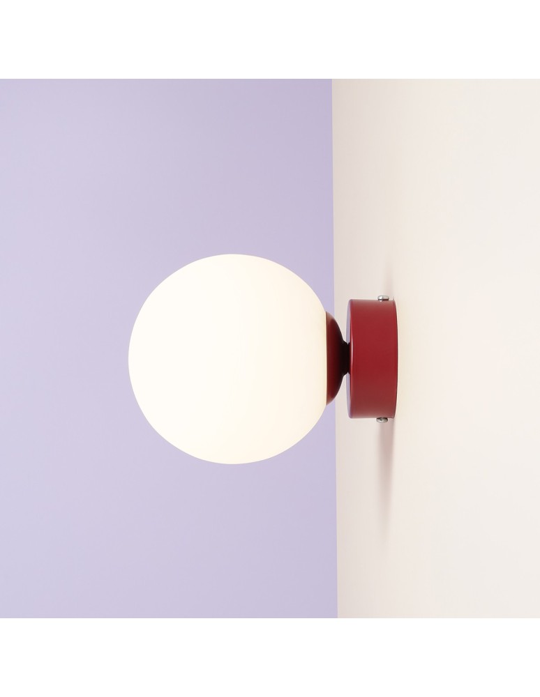 Wall lamps spheres - Aldex Wall lamp Ball Red Wine S 1 x max 10W LED (1076C15_S ) - product kolory-swiatla.pl 5