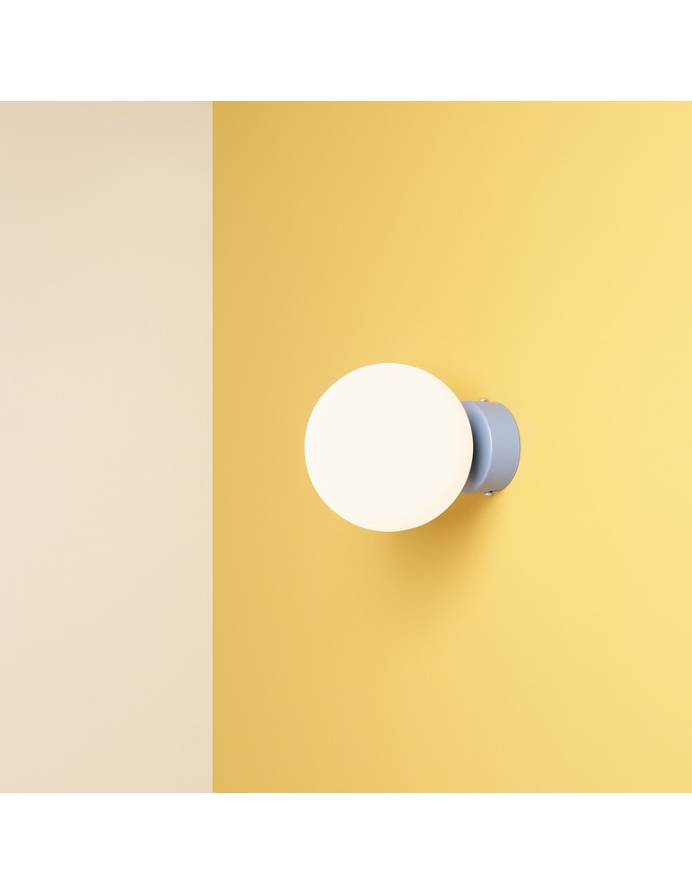 Wall lamps spheres - Aldex Wall lamp Ball Dusty Blue S 1 x max 10W LED (1076C16_S ) - product kolory-swiatla.pl 3