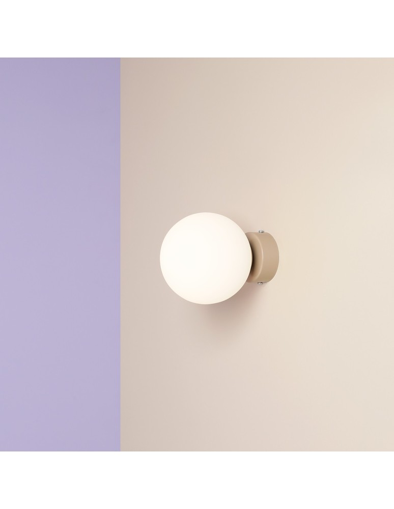 Wall lamps spheres - Aldex Wall lamp Ball Beige S 1 x max 10W LED (1076C17_S) - product kolory-swiatla.pl 3