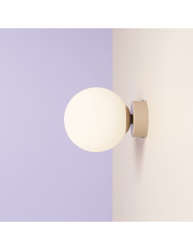 Wall lamps spheres - Aldex Wall lamp Ball Beige S 1 x max 10W LED (1076C17_S) - product kolory-swiatla.pl 4