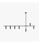 Pendant lamps over the island - Aldex Pendant Lamp Trevo 7 All Black 7 x 35W (1104T1) - product 2