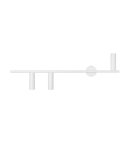 Tube wall lamps - Aldex Wall lamp Trevo 3 All White (Left) 3 x 35W (1104Y) - product 1