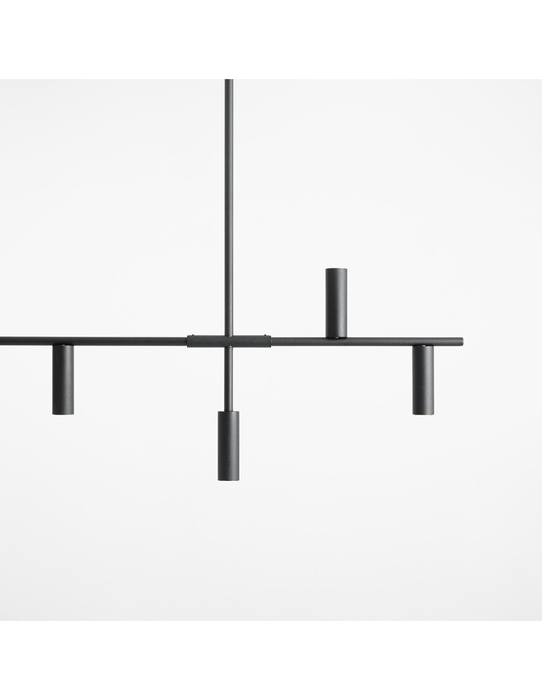 Pendant lamps over the island - Aldex Pendant Lamp Trevo 7 All Black 7 x 35W (1104T1) - product kolory-swiatla.pl 3
