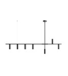Pendant lamps over the island - Aldex Pendant Lamp Trevo 7 All Black 7 x 35W (1104T1) - product 6