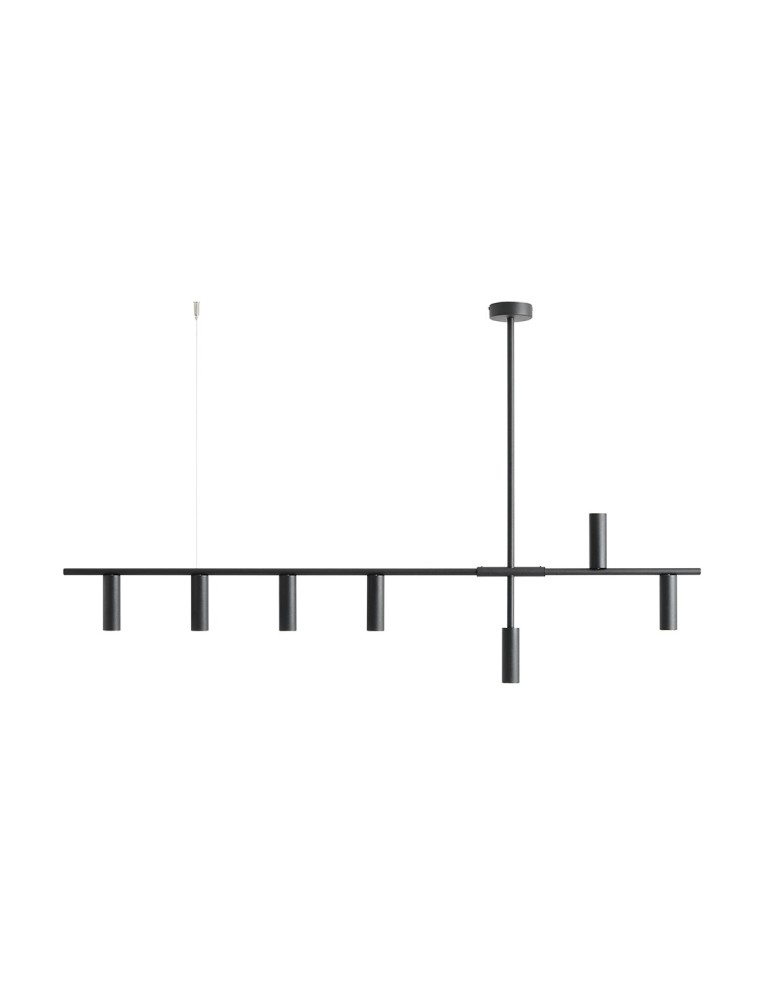 Pendant lamps over the island - Aldex Pendant Lamp Trevo 7 All Black 7 x 35W (1104T1) - product kolory-swiatla.pl 6