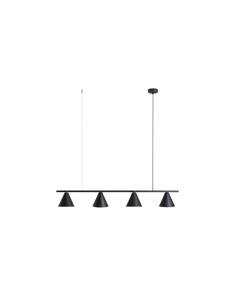 Pendant lamps over the island - Aldex Pendant Lamp Form 4 Black 4 x max 15W LED (1108L1) - product kolory-swiatla.pl 2
