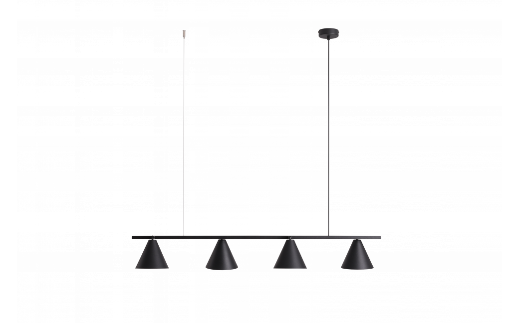 Aldex Lampa Wisząca Form 4 Czarny 4 x max 15W LED (1108L1)