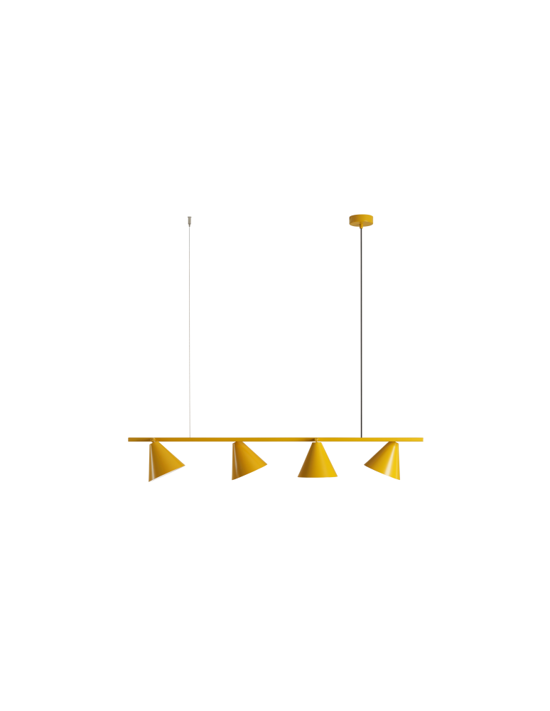 Yellow pendant lamps - Aldex Pendant Lamp Form 4 Mustard 4 x max 15W LED (1108L14) - product kolory-swiatla.pl 2