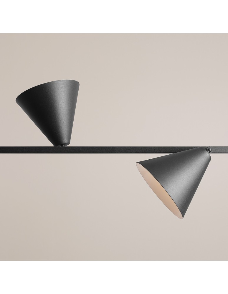 Pendant lamps over the island - Aldex Pendant Lamp Form 4 Black 4 x max 15W LED (1108L1) - product kolory-swiatla.pl 3