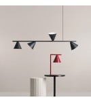 Pendant lamps over the island - Aldex Pendant Lamp Form 4 Black 4 x max 15W LED (1108L1) - product 4
