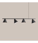 Pendant lamps over the island - Aldex Pendant Lamp Form 4 Black 4 x max 15W LED (1108L1) - product 5