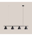 Pendant lamps over the island - Aldex Pendant Lamp Form 4 Black 4 x max 15W LED (1108L1) - product 6
