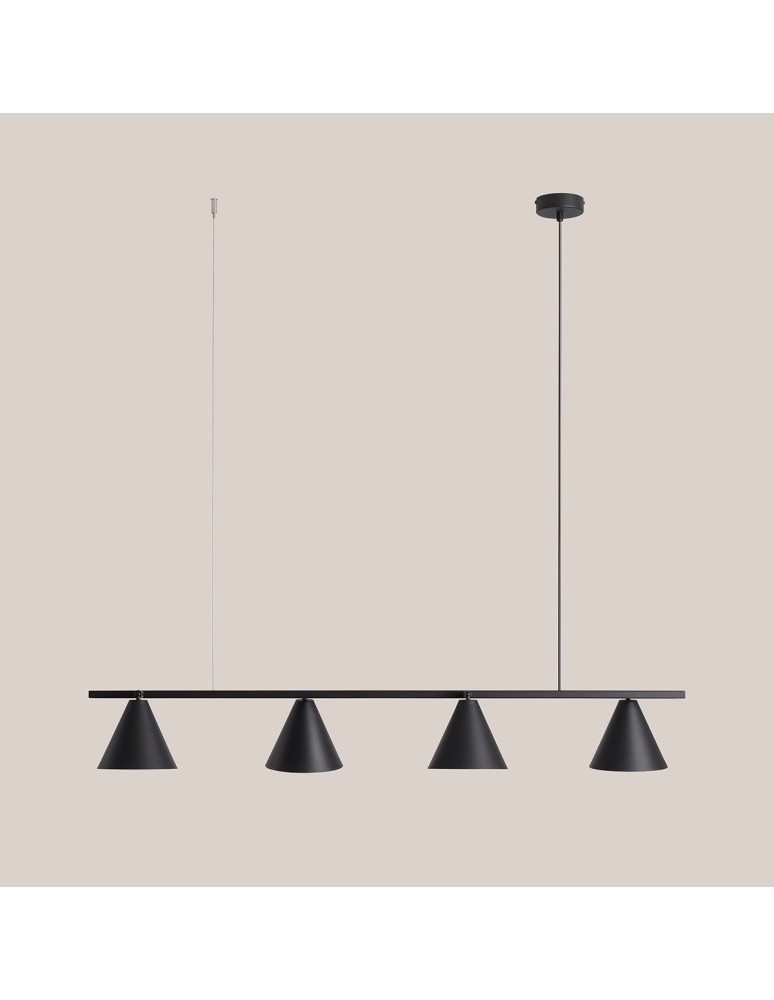 Pendant lamps over the island - Aldex Pendant Lamp Form 4 Black 4 x max 15W LED (1108L1) - product kolory-swiatla.pl 6
