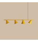 Yellow pendant lamps - Aldex Pendant Lamp Form 4 Mustard 4 x max 15W LED (1108L14) - product 5