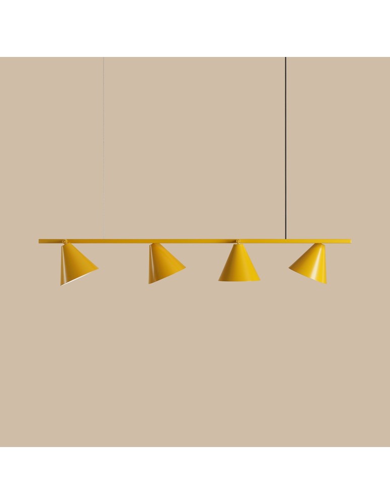 Yellow pendant lamps - Aldex Pendant Lamp Form 4 Mustard 4 x max 15W LED (1108L14) - product kolory-swiatla.pl 5
