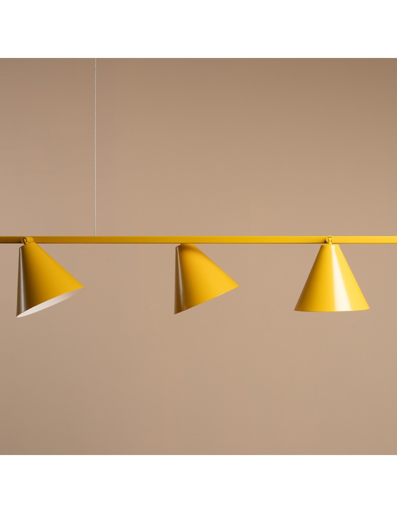 Yellow pendant lamps - Aldex Pendant Lamp Form 4 Mustard 4 x max 15W LED (1108L14) - product kolory-swiatla.pl 6